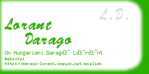 lorant darago business card